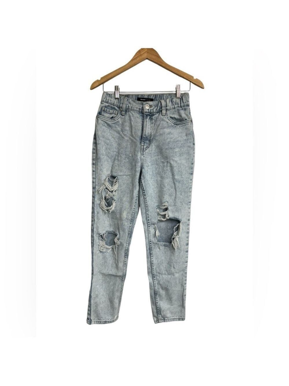 Bluenotes 90’s High Rise Mom Jeans - Light Wash Distressed - Size 2